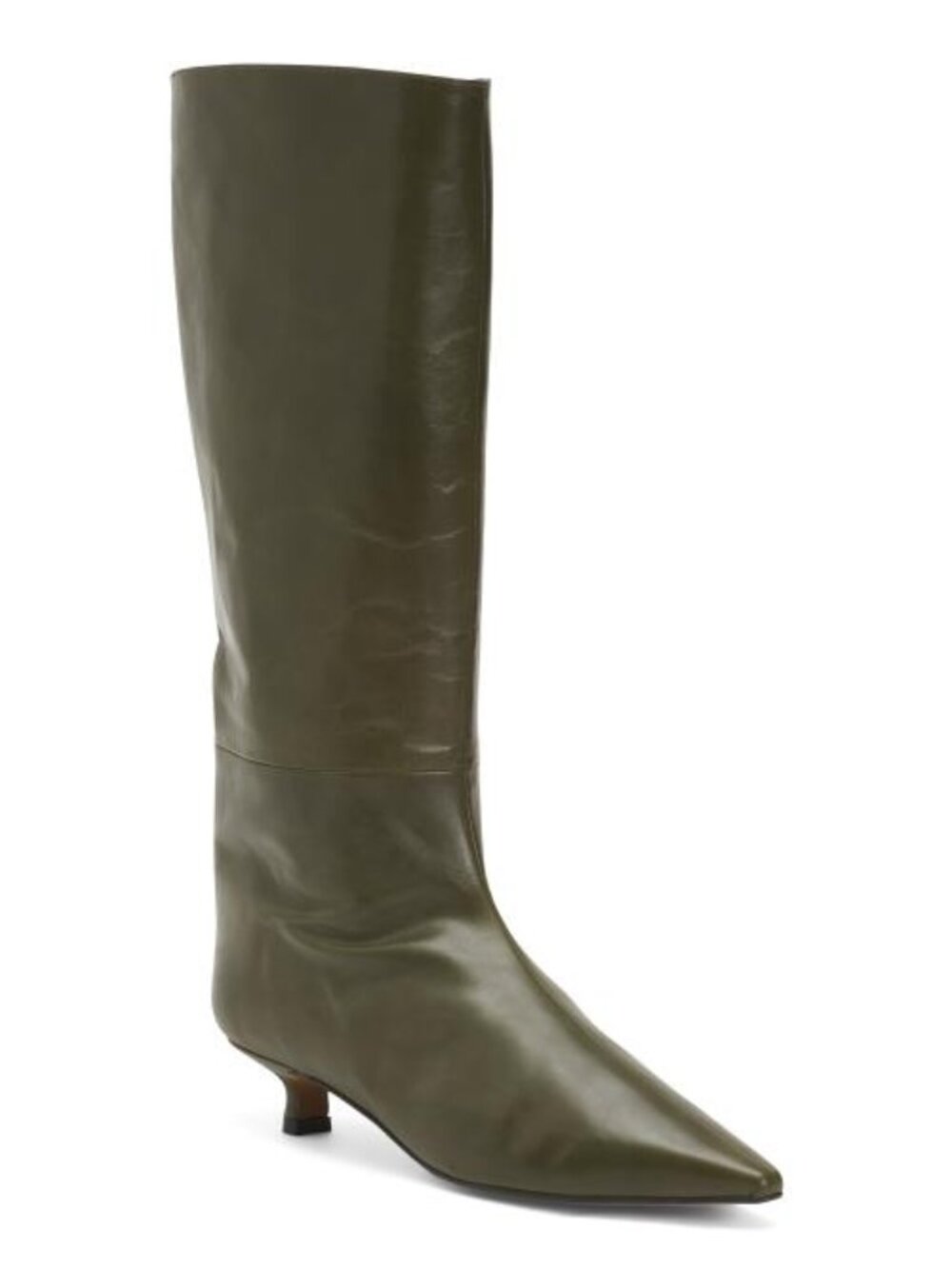 ANGEL ALARCON Made In Spain Leather High Shaft Heeled Boots